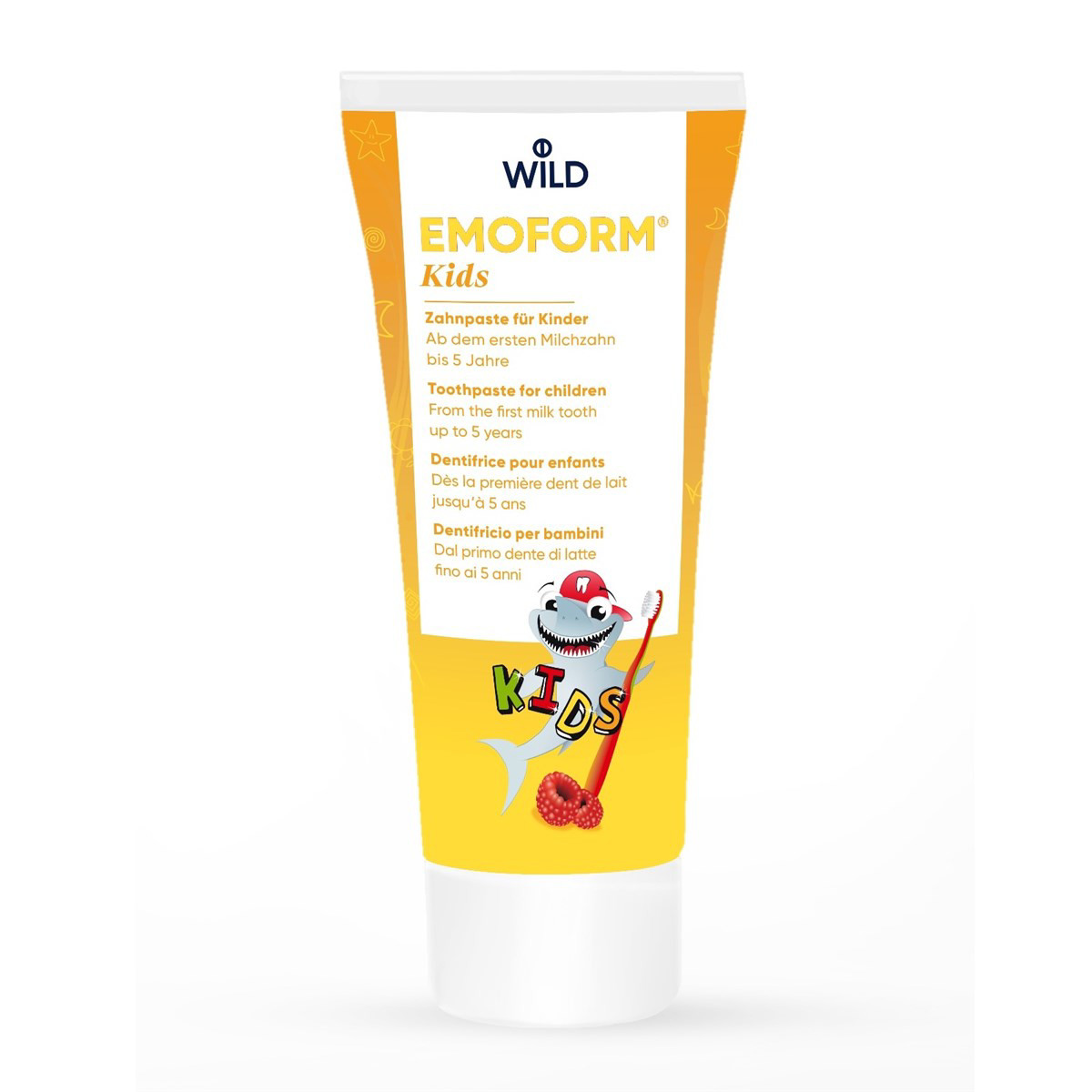 DR. WILD EMOFORM KIDS, dantų pasta iki 5 m. vaikams, aviečių skonio, 75 ml