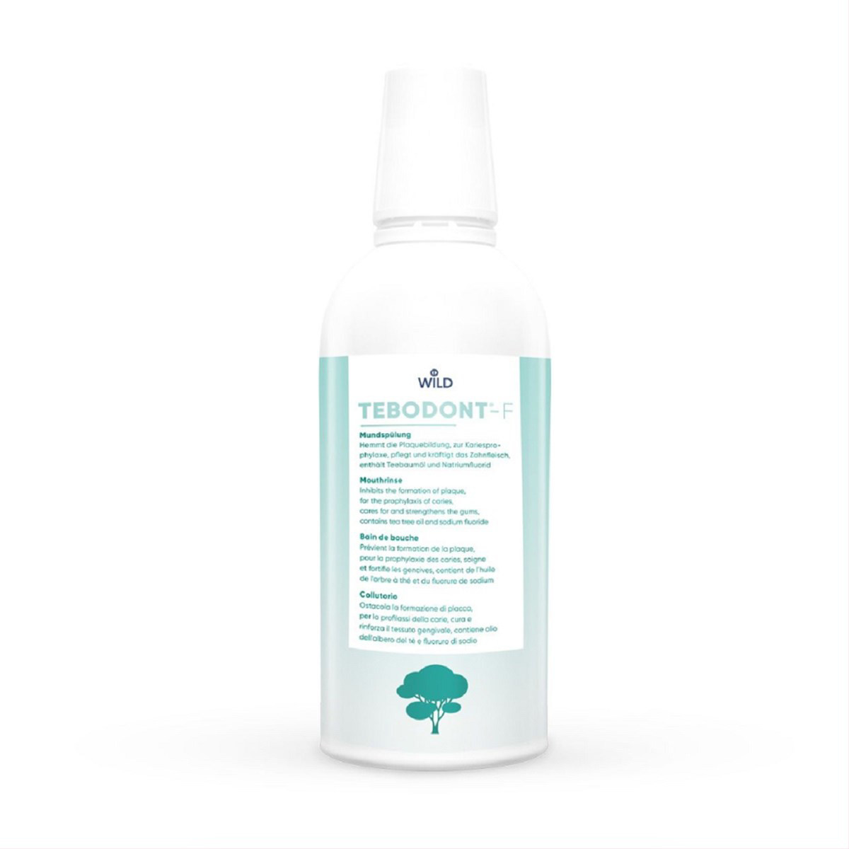 DR. WILD TEBODONT, burnos skalavimo skystis su arbatmedžio aliejumi, 500ml