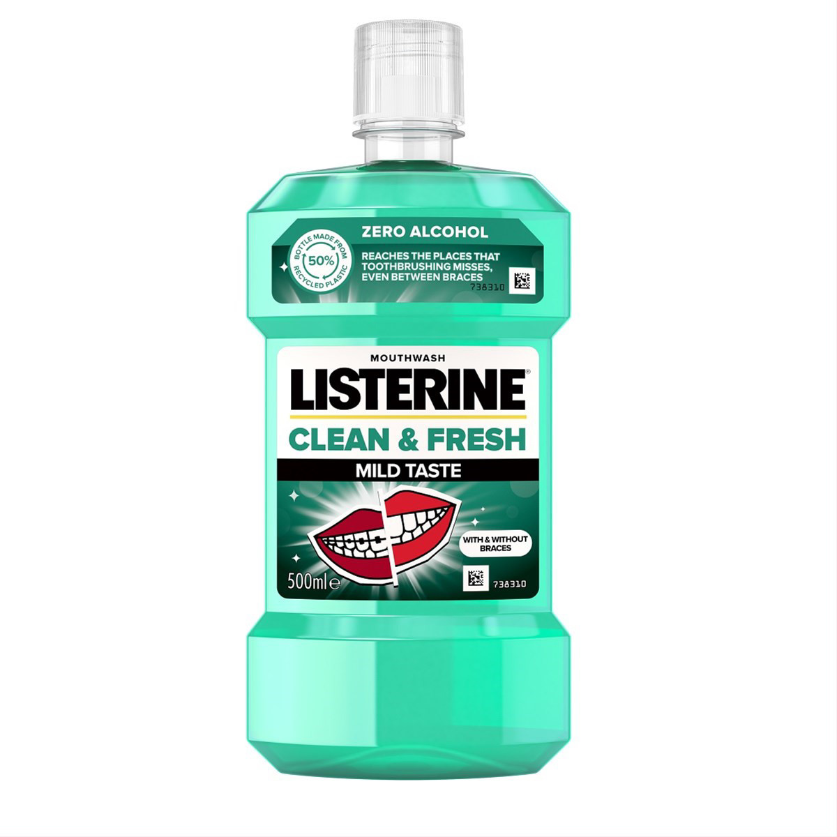 LISTERINE CLEAN & FRESH, kasdieninis burnos skalavimo skystis, 500 ml