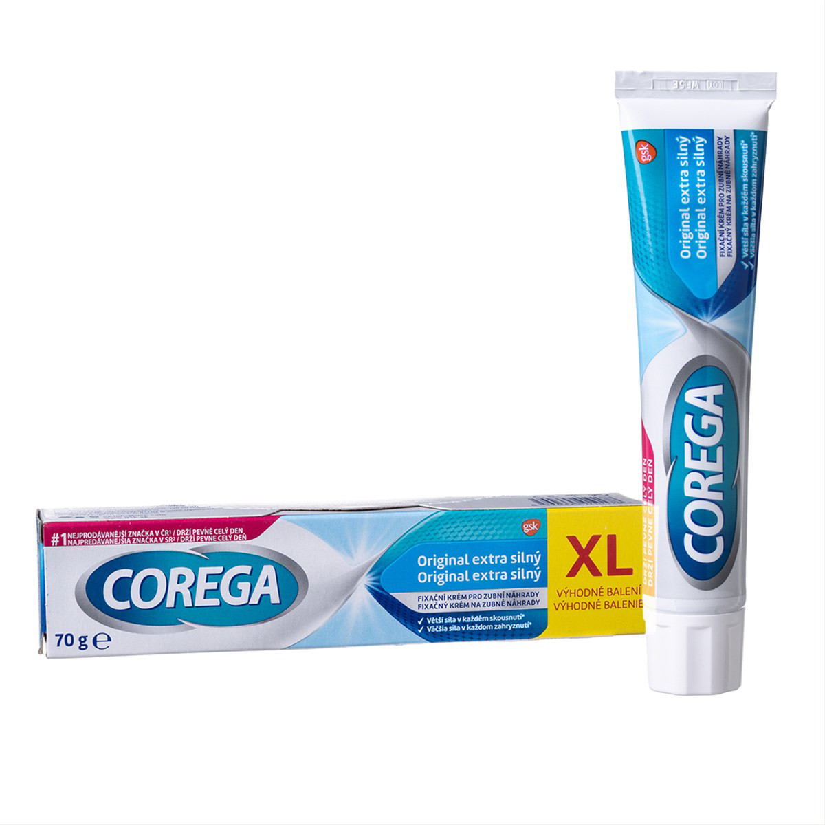 COREGA ORIGINAL EXTRA STRONG XL, fiksuojamasis kremas, (l.imp.), 70 g