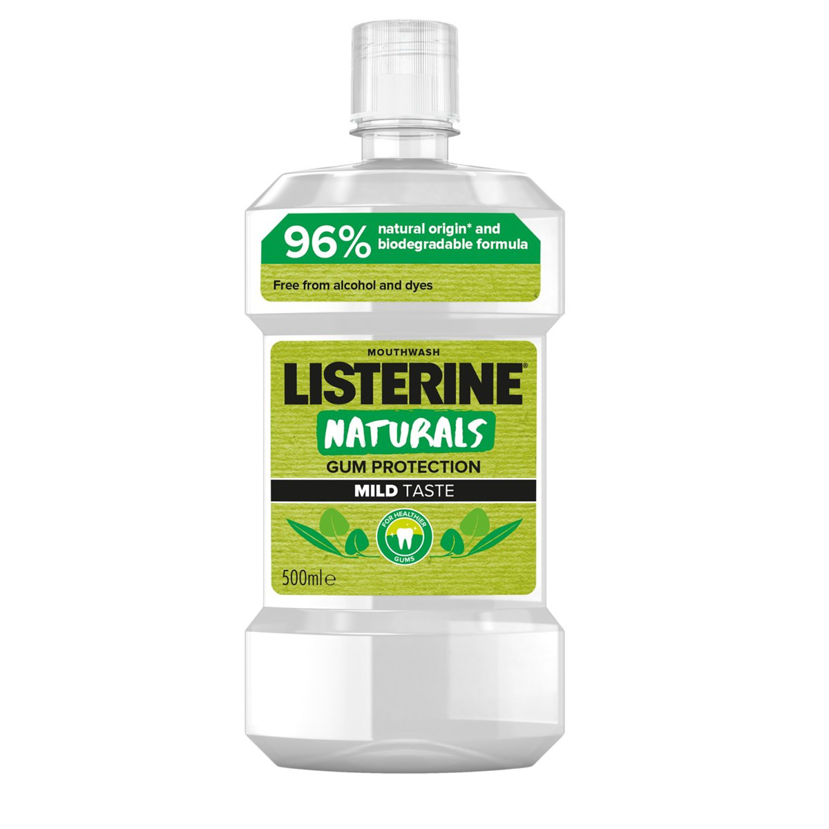 LISTERINE NATURALS GUM PROTECTION, burnos skalavimo skystis, 500ml