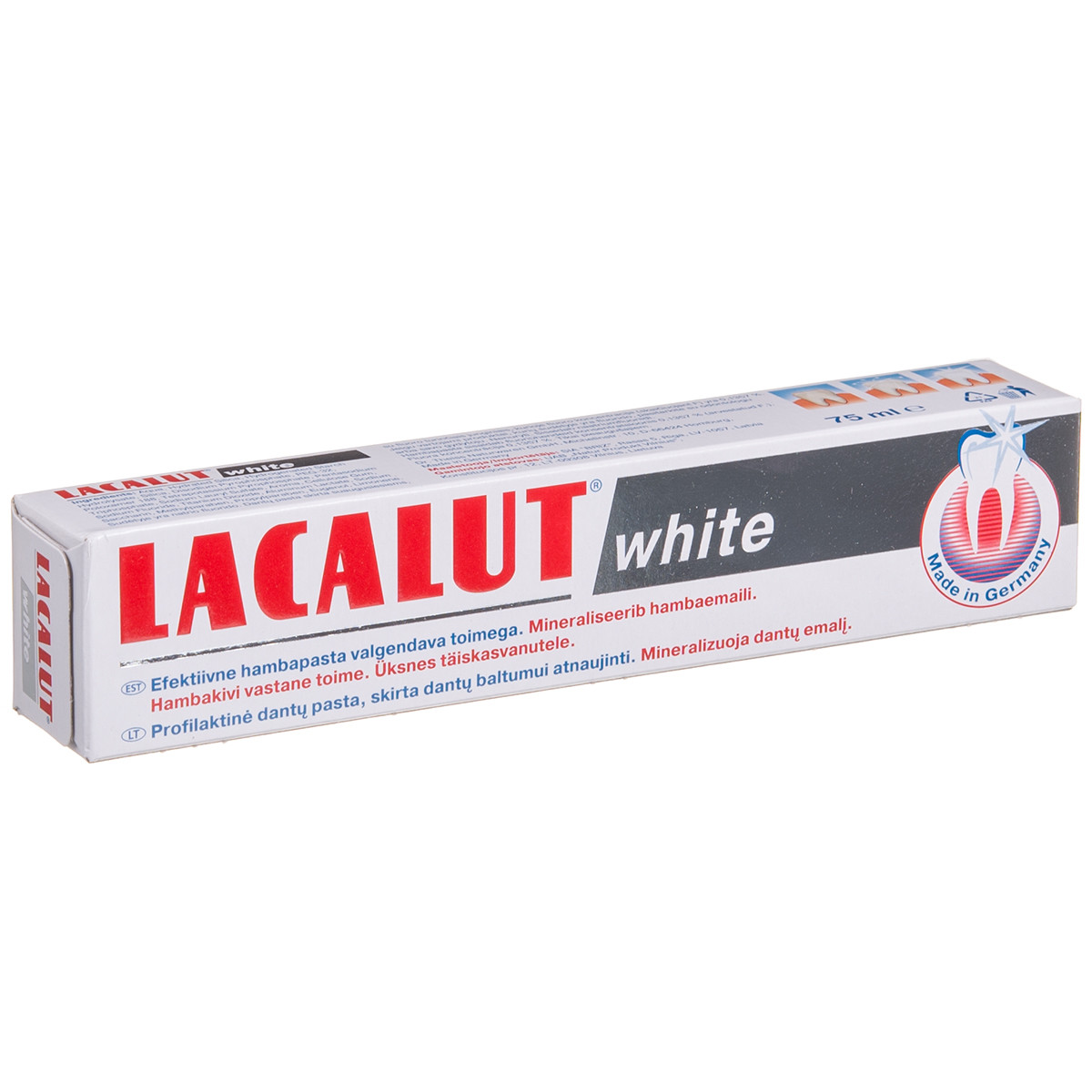 LACALUT WHITE, dantų pasta, 75 ml