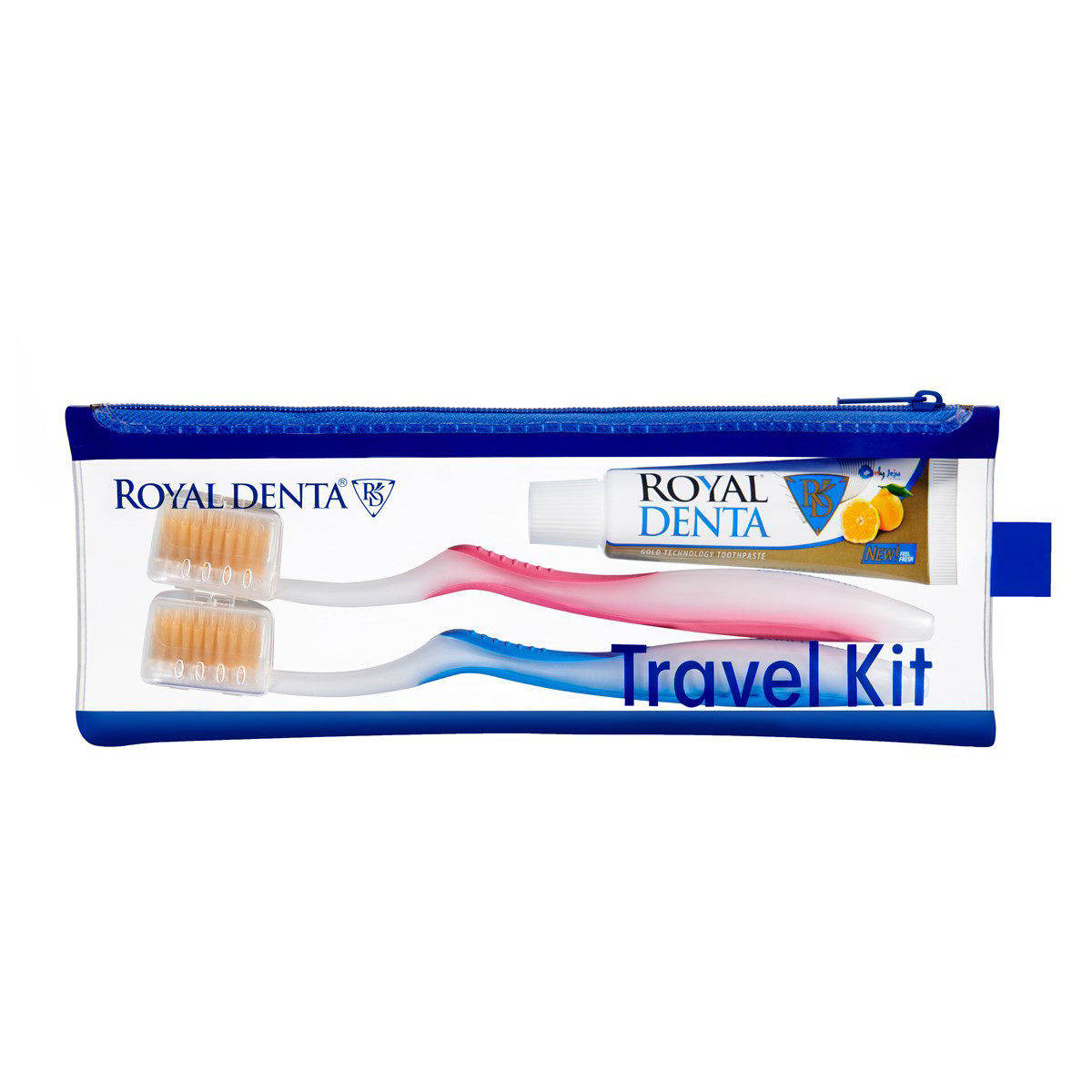 ROYAL DENTA JEJU, kelionių rinkinys: dantų pasta + 2 dantų šepetėliai