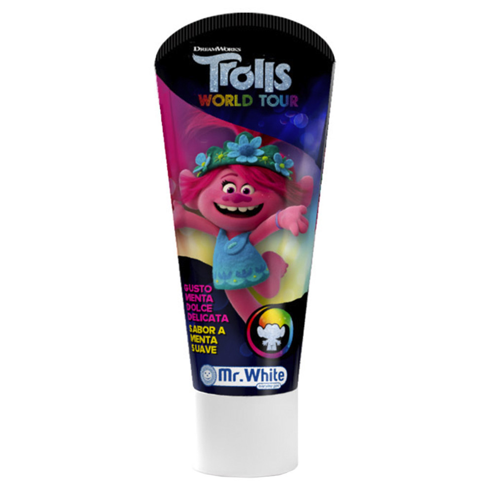 TROLLS dantų pasta vaikams, mėtų skonio, 3-6 m., 75 ml