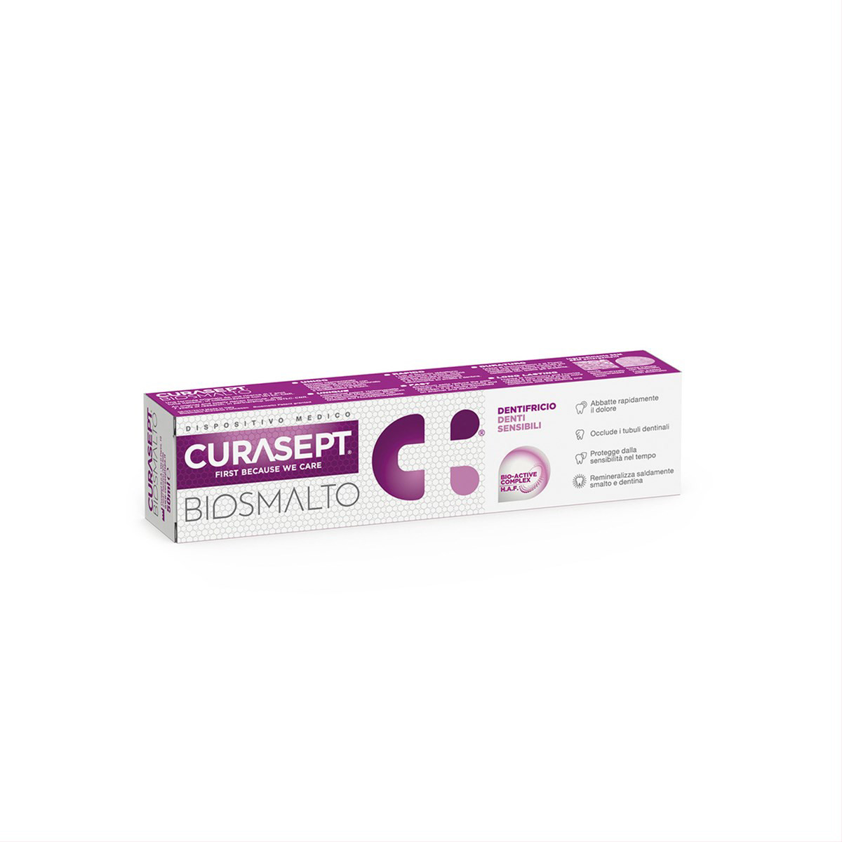 CURASEPT BIOSMALTO SENSITIVE TEETH, dantų pasta, 75 ml