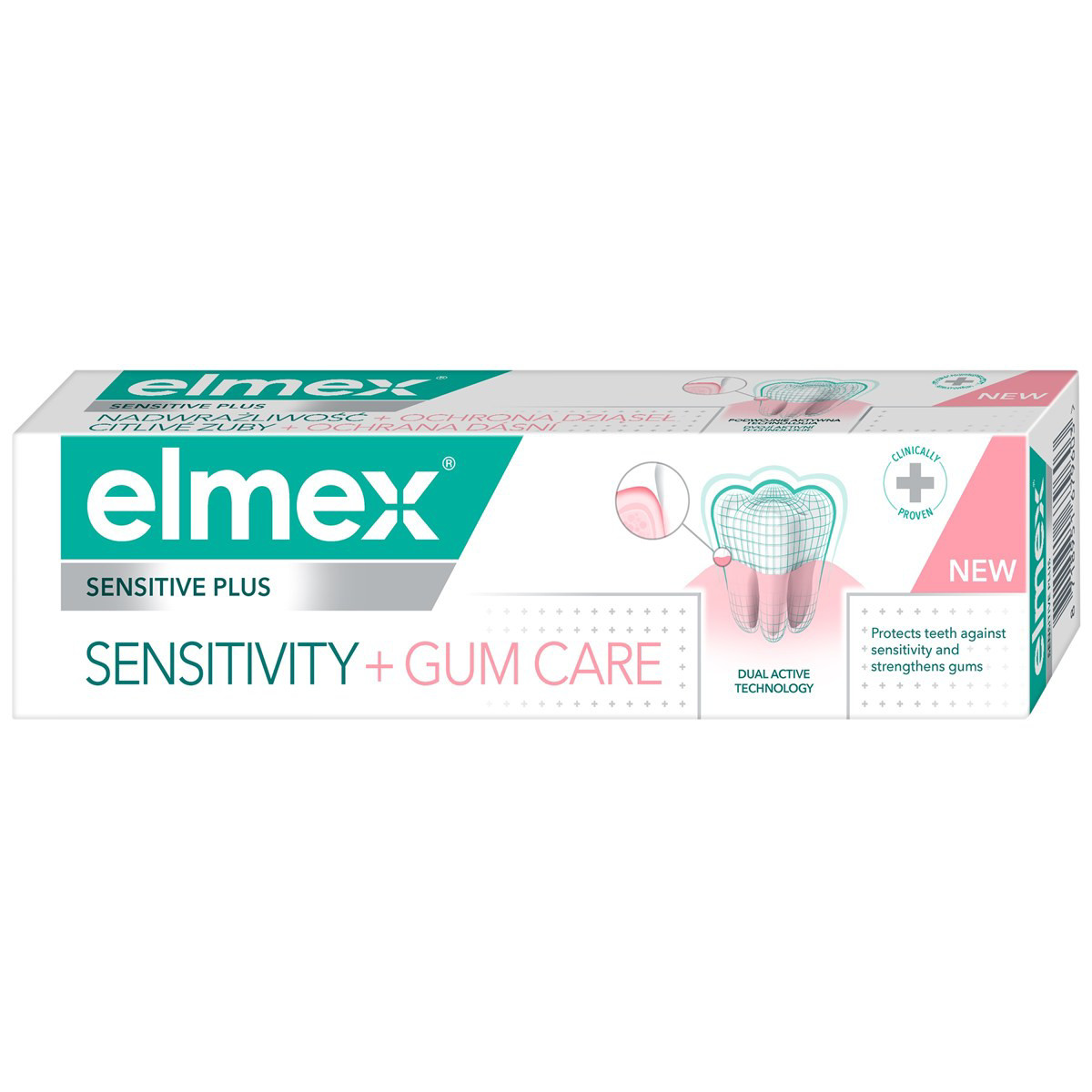 ELMEX SENSITIVE PLUS SENSITIVITY+GUM, dantų pasta, 75ml