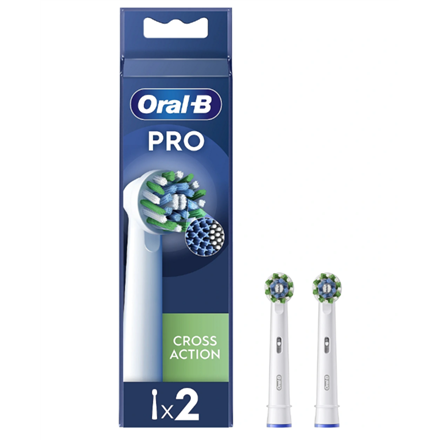 Dantų šepetėlio antgaliai ORAL-B, EB50-2 Cross Action Pro, 2 vnt., balti