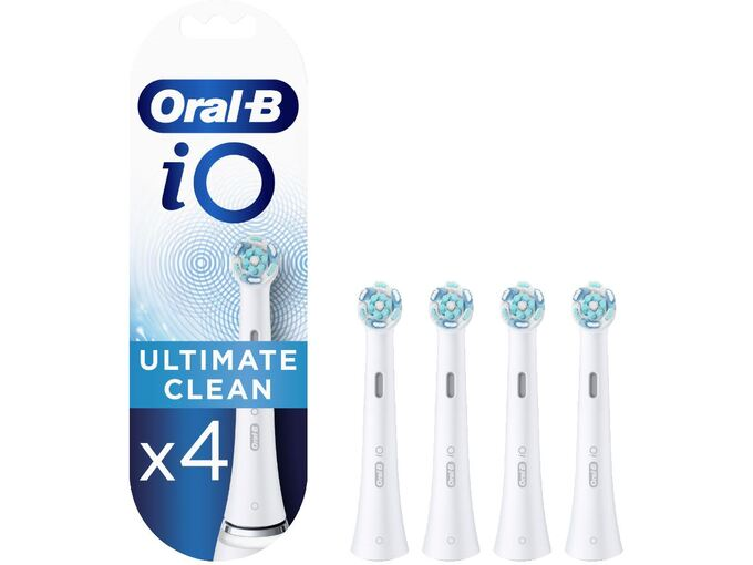 Dantų šepetėlių antgaliai ORAL-B iO CW-4 Ultimate Clean, balti 4vnt.