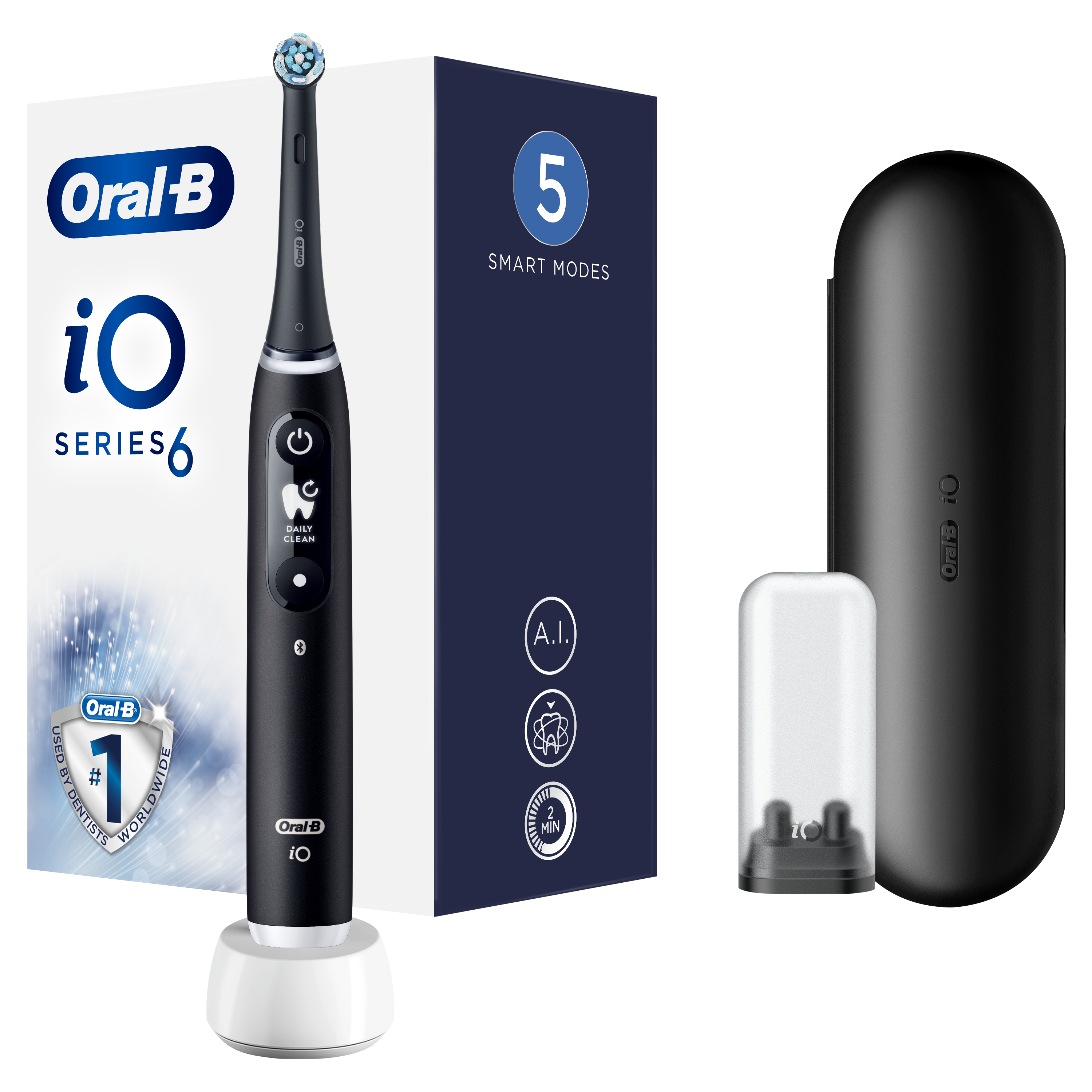 Elektrinis dantų šapetėlis Braun iOM6.1B6.3DK Oral-B iO6 Black Onyx