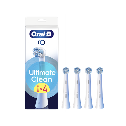 Oral-B Replaceable toothbrush heads | iO UltimateClean | Heads | For adults | Number of brush heads included 4 | White|iO refill UltimateClean White 4