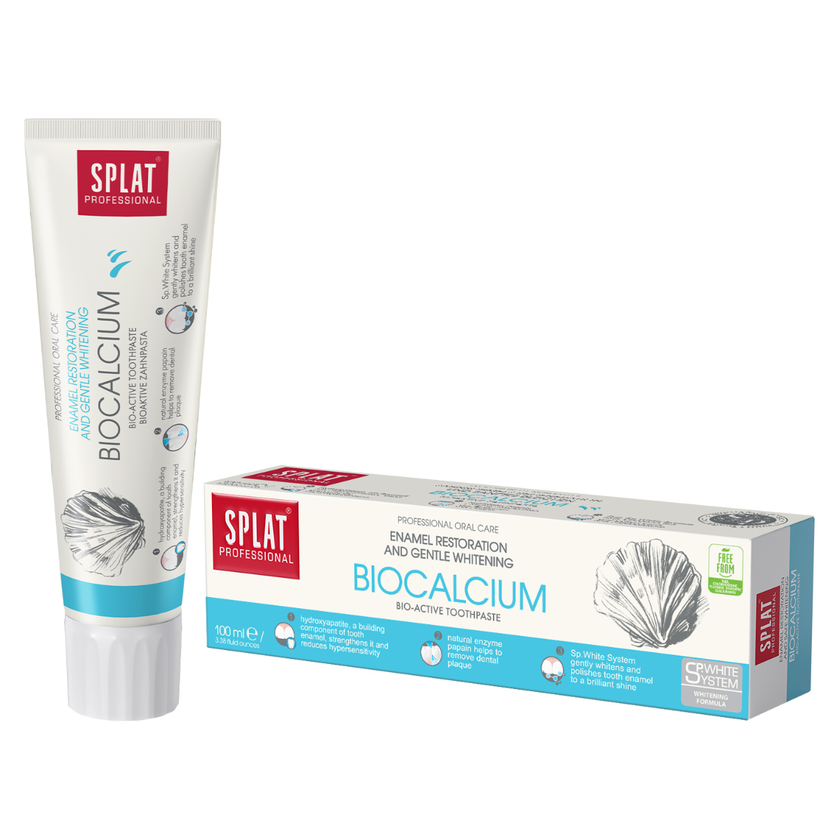 SPLAT PROFESSIONAL BIOCALCIUM, dantų pasta emalio atstatymui, 100ml