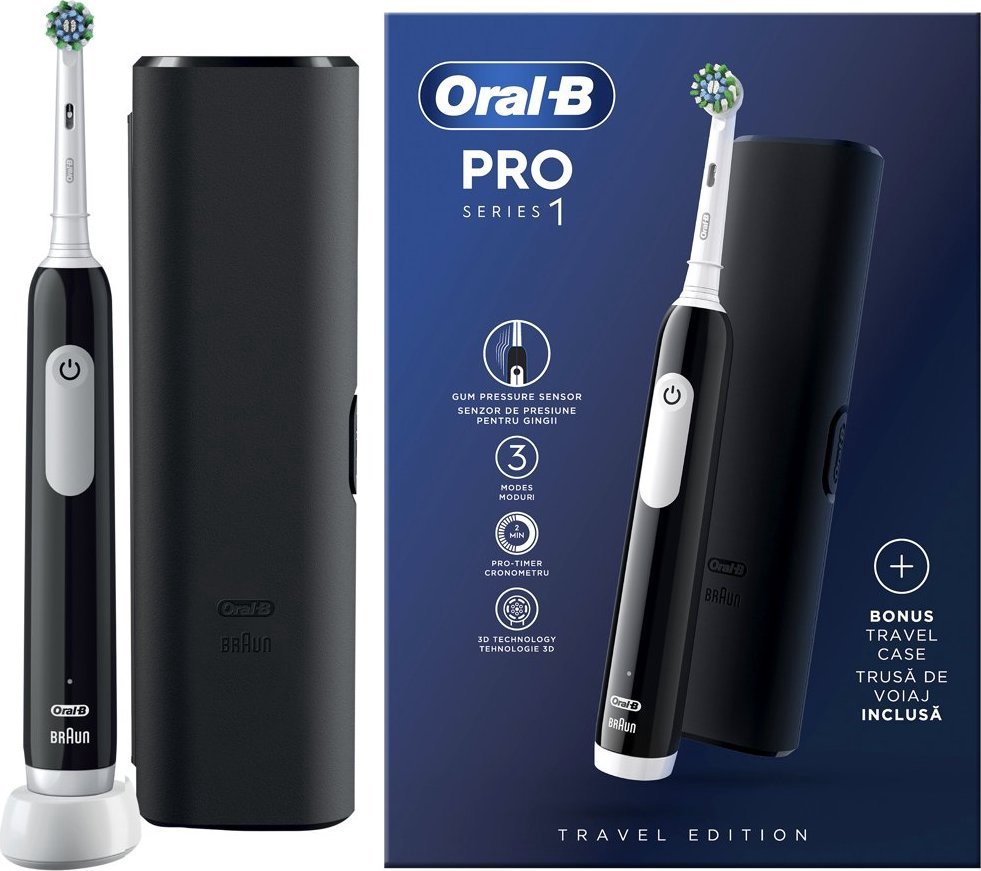 Brush Oral-B Pro Series 1 Cross Action + Etui Black