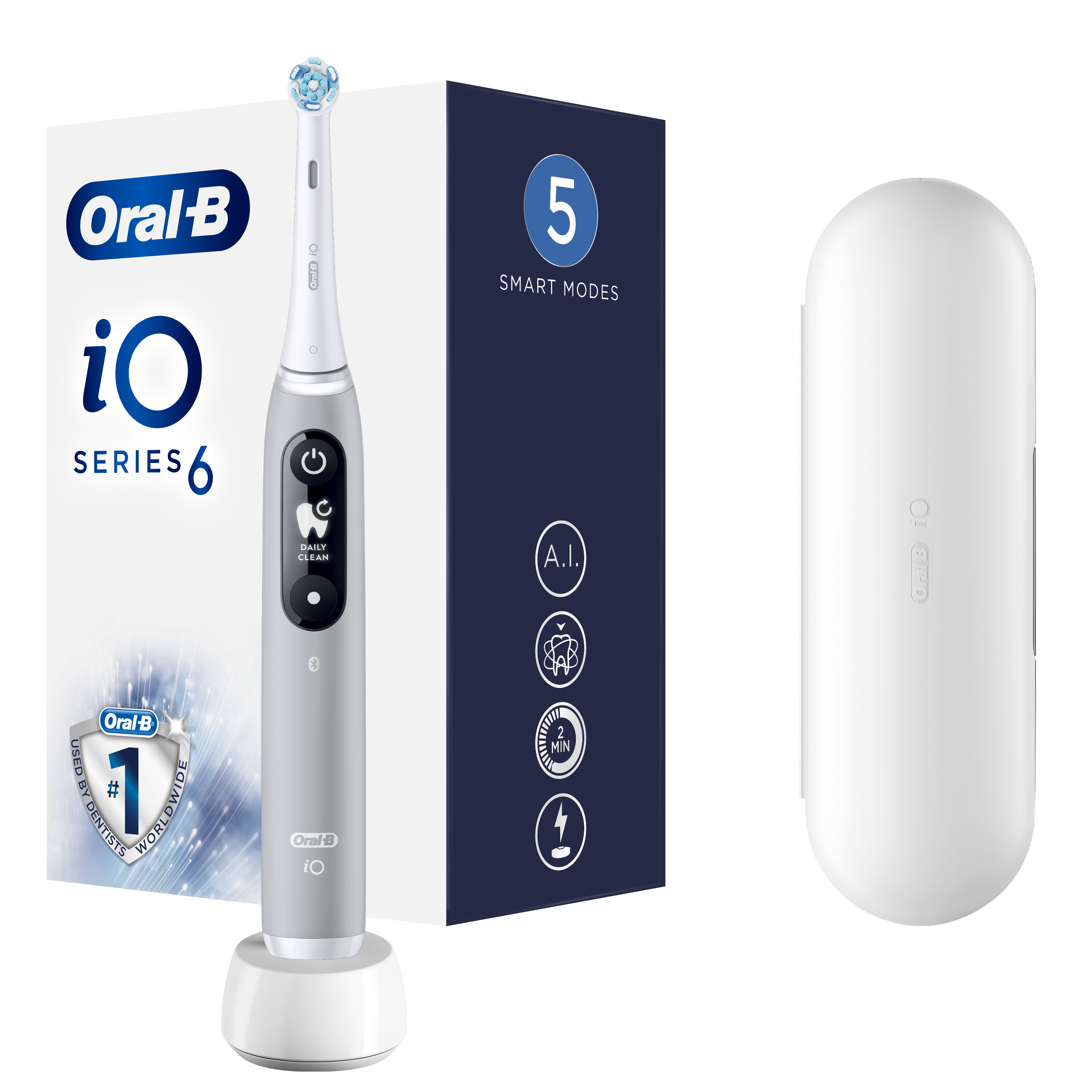Elektrinis dantų šepetėlis Oral-B iOM6.1A6.1K Grey Opal