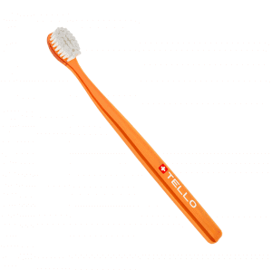 TELLO ULTRA SOFT 6240, itin minkštas dantų šepetėlis su 6240 oranžinis