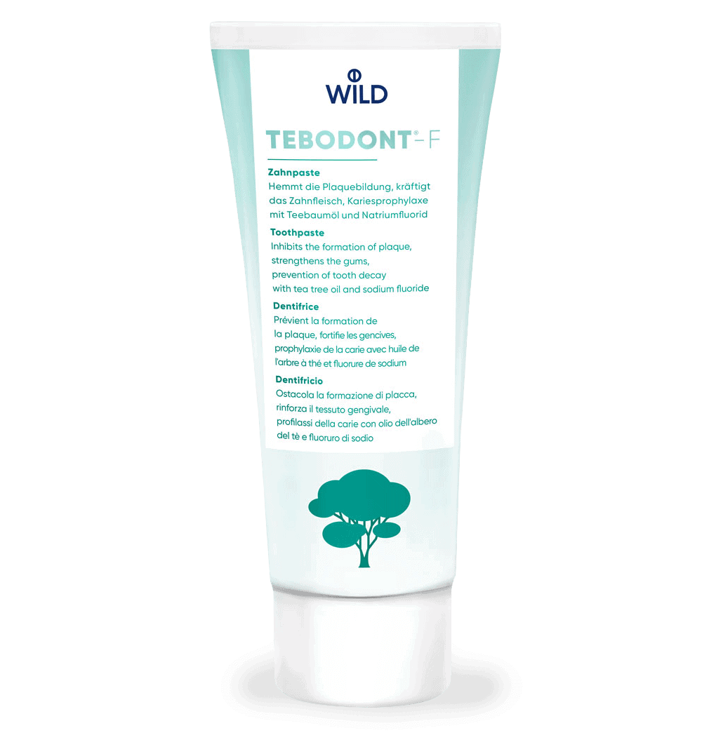 DR. Wild Tebodont - F dantų pasta su arbatmedžio aliejumi ir fluoridu