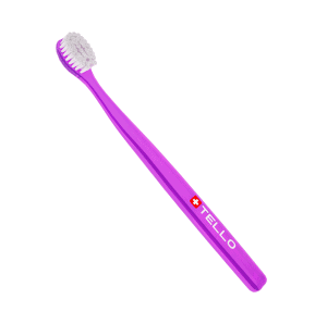 TELLO ULTRA SOFT 6240, itin minkštas dantų šepetėlis violetinės spalvos