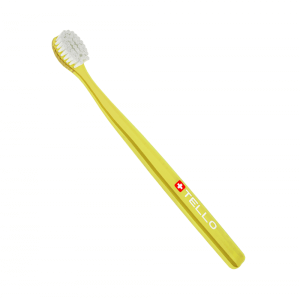 TELLO ULTRA SOFT 6240, itin minkštas dantų šepetėlis geltonos spalvos