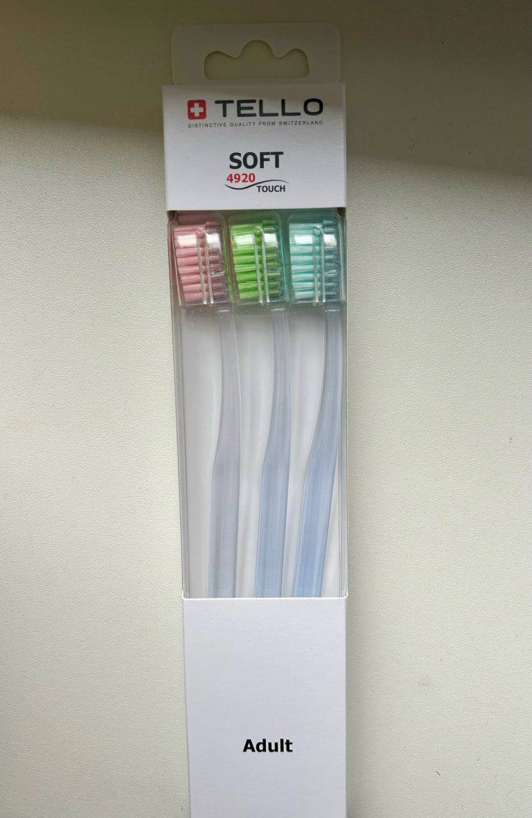 Minkštas dantų šepetėlių 3 vnt. TELLO SOFT 4920 rinkinys