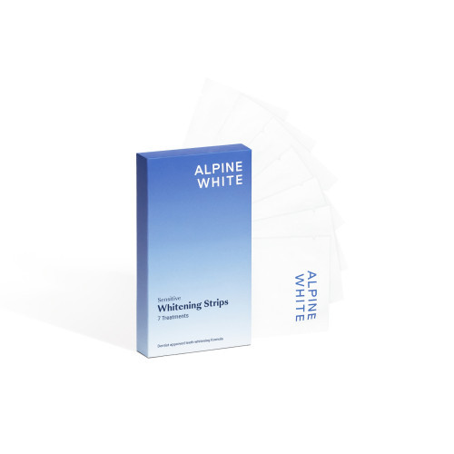 Alpine White Whitening Strips Sensitive Balinančios juostelės jautriems dantim, 7vnt