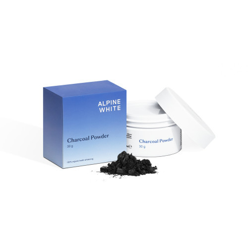 Alpine White Charcoal Powder Aktyvintos anglies milteliai dantims, 30g