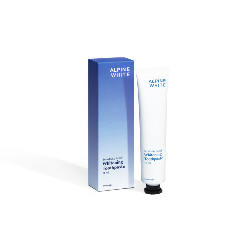 Alpine White Whitening Toothpaste Sensitivity Relief Balinanti pasta jautrioms dantenoms, 75ml