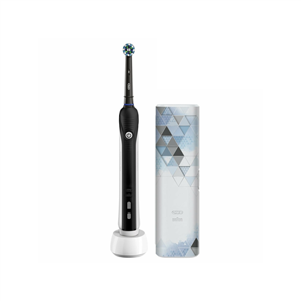 Oral-B Electric Toothbrush Pro1 750 Rechargeable, For adults, Number of brush heads included 1, Number of teeth brushing modes 1, Black/White|Pro1 750 black