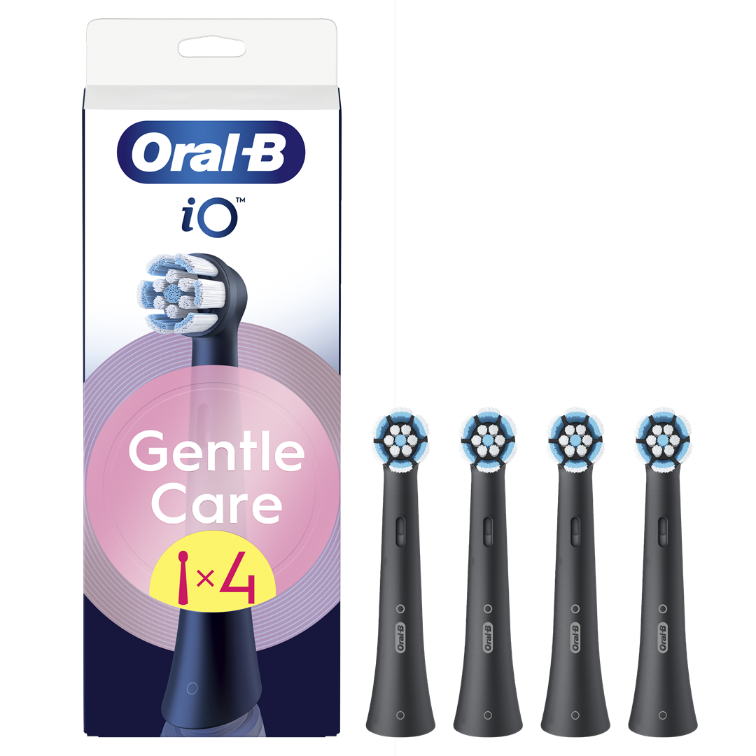 Dantų šepetėlių antgaliai ORAL-B iO GentleCare Black 4-pack