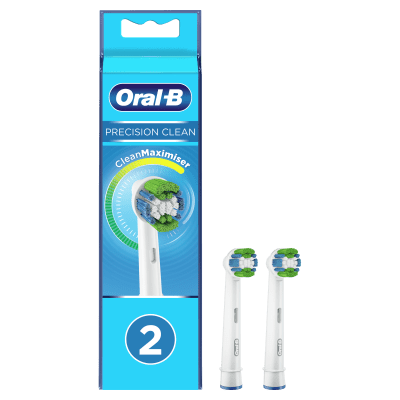Dantų šepetėlio antgaliai ORAL-B Precision Clean 2vnt., suaugusiems, Balti