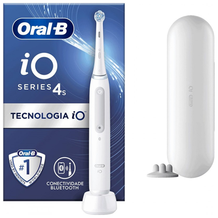 Oral-B | Electric Toothbrush | iO4s | Rechargeable | For adults | Number of brush heads included 1 | Number of teeth brushing modes 4 | White|iO4s White