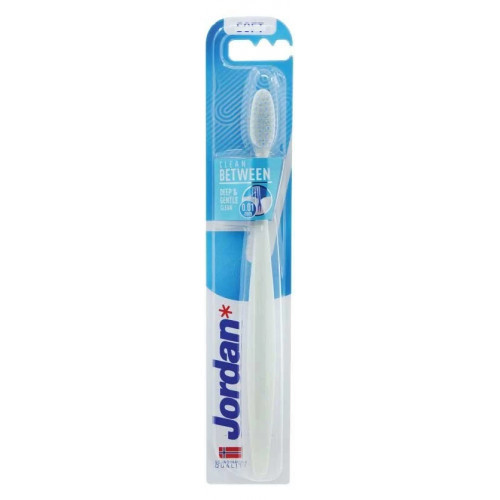 Jordan Clean Between Ultra Soft Toothbrush Ypač minkštas dantų šepetėlis, White