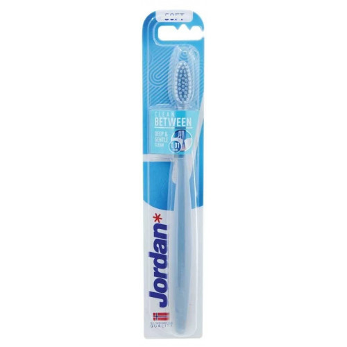 Jordan Clean Between Ultra Soft Toothbrush Ypač minkštas dantų šepetėlis, Baby Blue