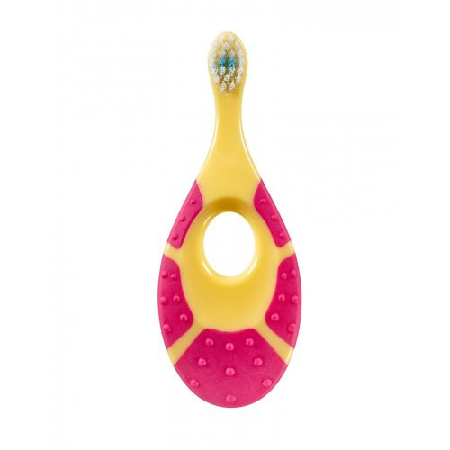 Jordan Step 0-2 years Baby Toothbrush Extra Soft Ypač minkštas vaikiškas dantų šepetėlis, Yellow