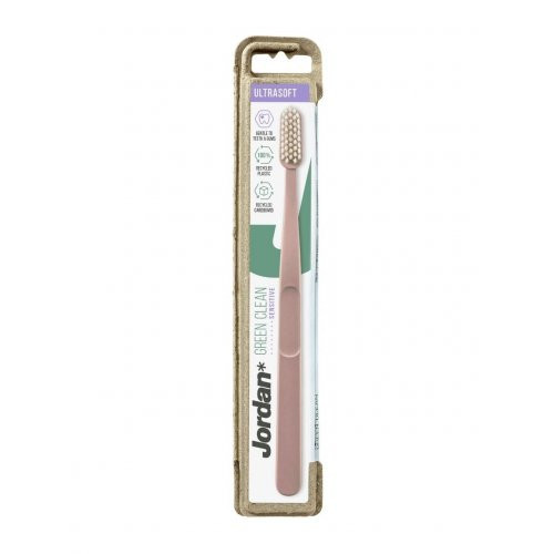 Jordan Green Clean Medium Toothbrush Vidutinio kietumo dantų šepetėlis, Pink