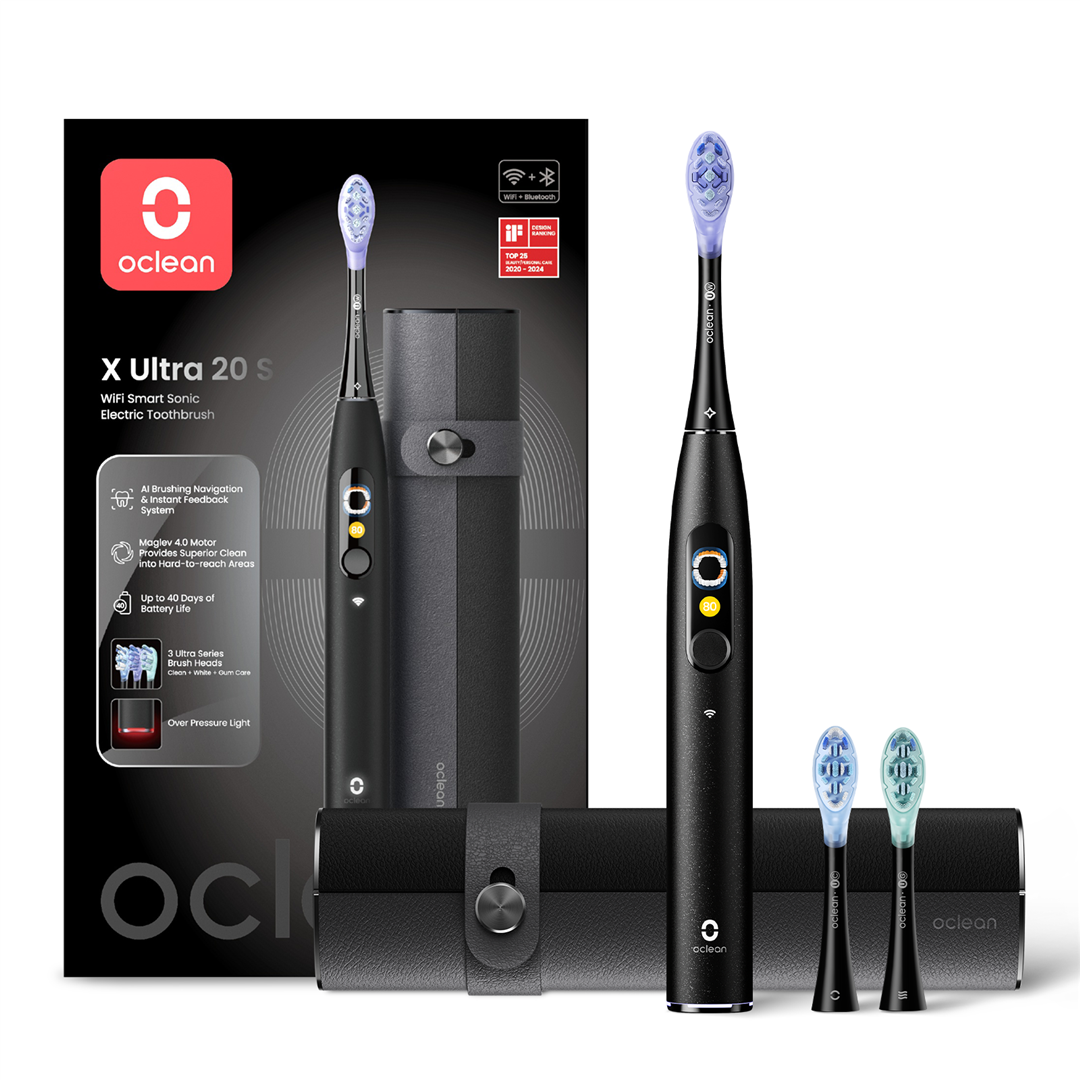 Oclean X Ultra 20 išmanusis el. dantų šepetėlis, juodas