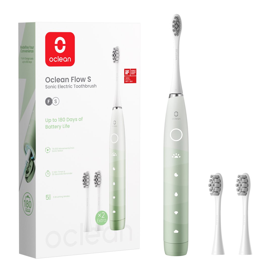 Oclean Flow S 20 elektrinis dantų šepetėlis, žalias