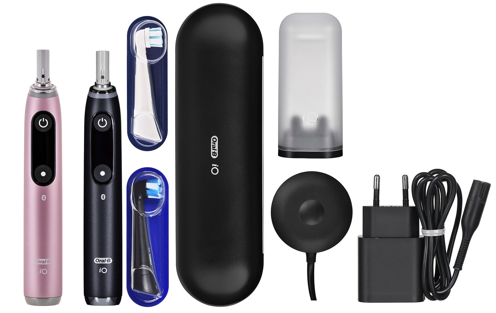 Oral-B iO Series 9 Duo Pack Magnetinė dantų šepetėlis Juoda, Rožinė