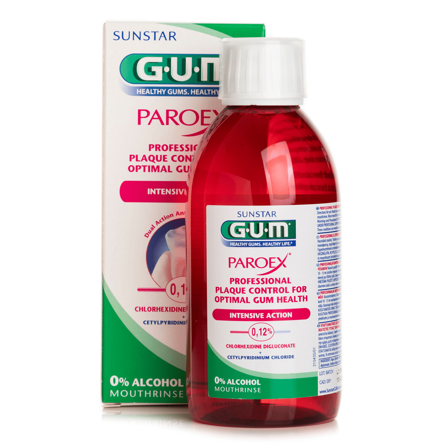 "Gum Paroex" burnos skalavimo skystis kraujuojančioms dantenoms, 300 ml