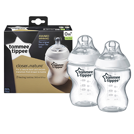 TOMMEE TIPPEE 260 ml EASY-VENT buteliukai, 2 vnt.