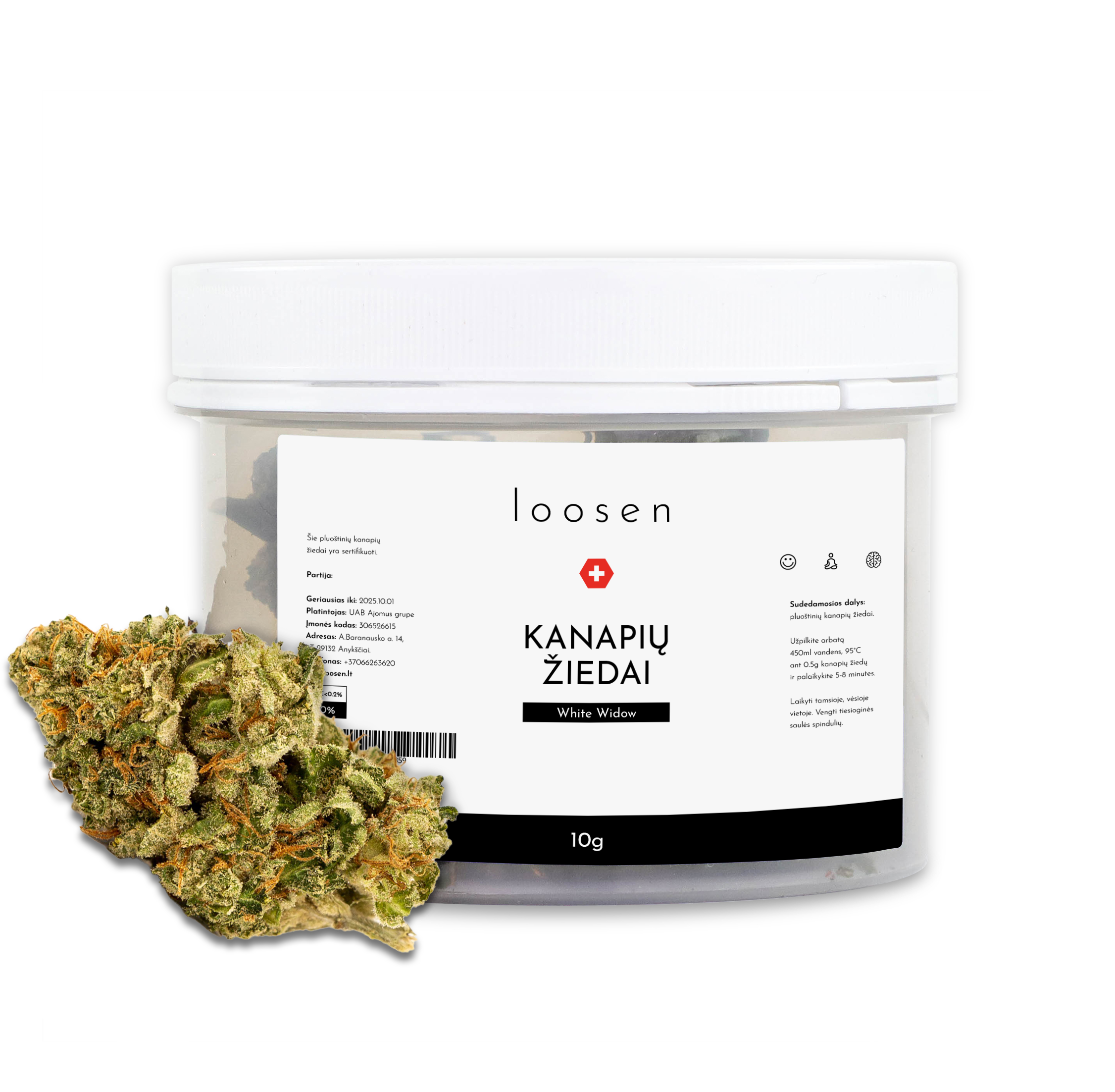 LOOSEN WHITE WIDOW kanapės – 10%