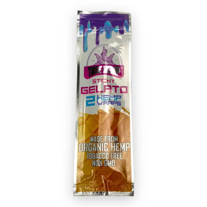 True Hemp “STICKY GELATO” bluntai be tabako (2 vnt.)