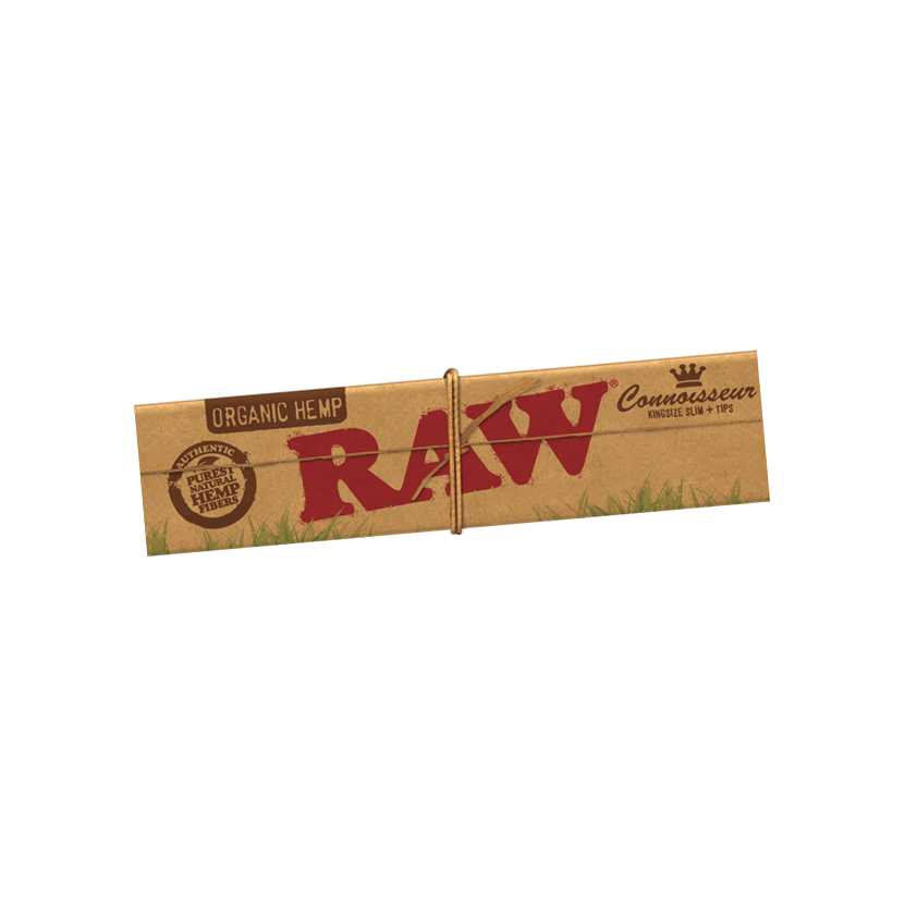 Popierėliai su filtriukais „RAW Organic Hemp KingSize Slim”