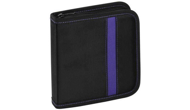 Vivanco CD/DVD wallet for 24, black/purple (31788)