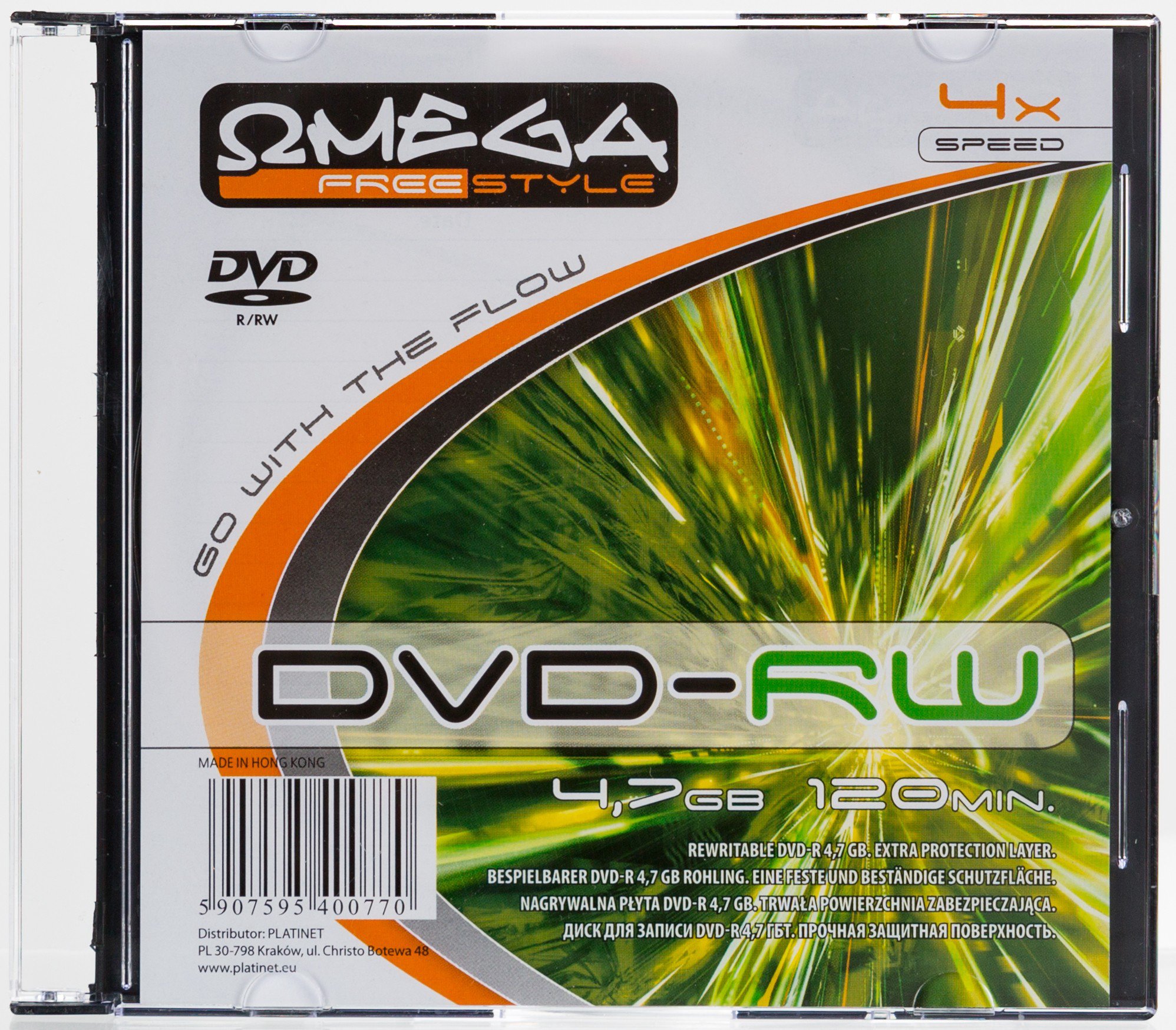 Kompaktinis diskas Omega Freestyle DVD-RW 4.7GB 4x slim