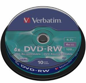 DVD-RW Verbatim [ cake box 10  4.7GB  4x ]