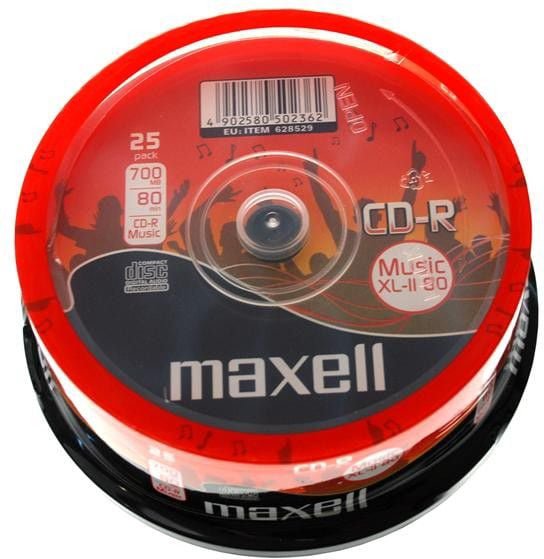 Maxell CD-R 700 MB 52x 25 pieces (628529.40)