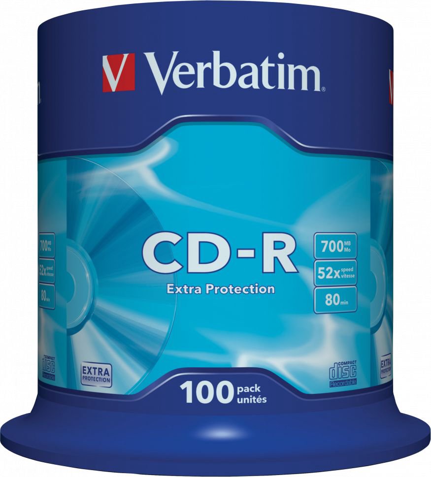 Verbatim CD-R 700 MB 52x 100 pieces (43411)