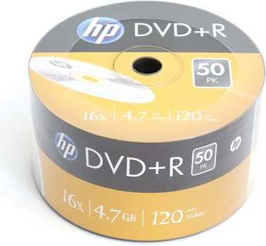 HP DVD+R 4.7 GB 16x 50 pieces (HP1650S+)