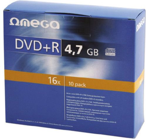 Omega DVD+R 4.7 GB 16x 10 pieces (56823)