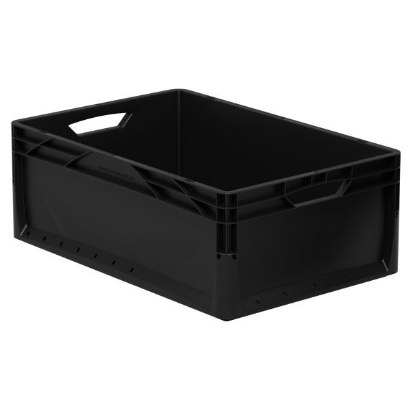 Daiktų laikymo dėžė Eurobox system 60x40xh22 cm, juoda, 42 l