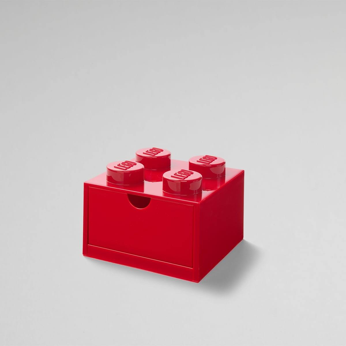 Daiktadėžė LEGO DESK, raudonos sp., 15,8 x 15,8 x 11,3 cm, 290 ml